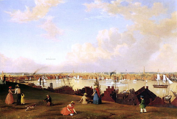  Fitz Hugh Lane View of Baltimore - Canvas Art Print