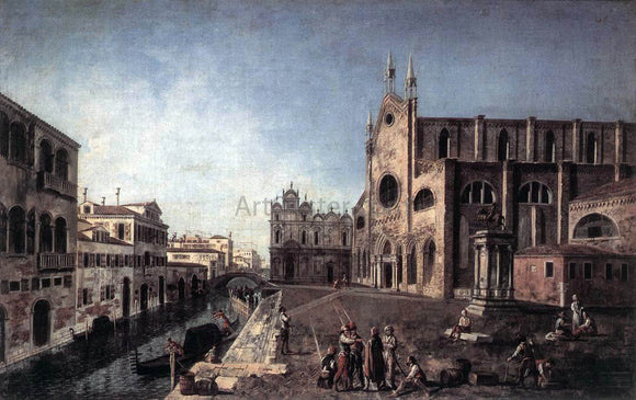  Francesco Albotto View of Campo Santi Giovanni e Paolo - Canvas Art Print