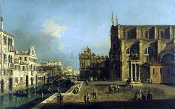  Michele Marieschi View of Campo SS. Giovanni e Paolo, Venice - Canvas Art Print