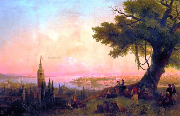  Ivan Constantinovich Aivazovsky View of Constantinople by evening light - Canvas Art Print