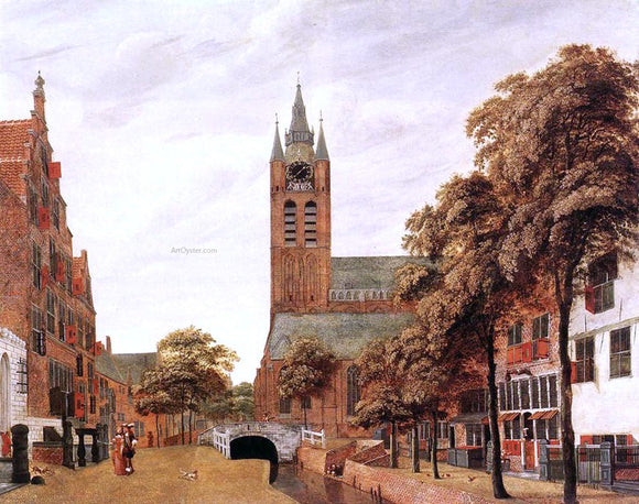  Jan Van der Heyden View of Delft - Canvas Art Print