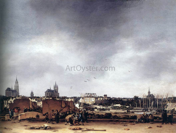  Egbert Van der Poel View of Delft after the Explosion of 1654 - Canvas Art Print