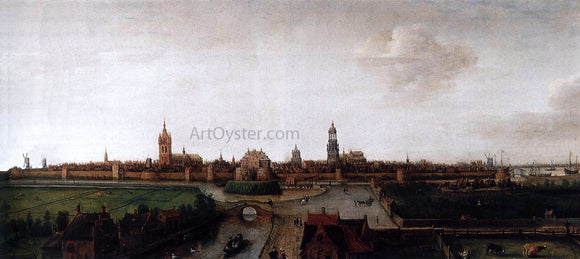  Hendrick Cornelisz Vroom View of Delft from the Southwest - Canvas Art Print