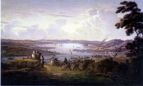  Robert Salmon View of Dunbarton and River Clyde - Canvas Art Print