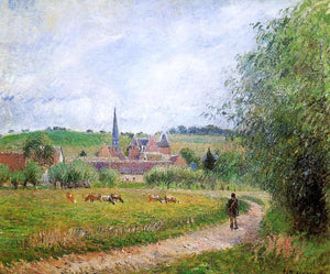  Camille Pissarro View of Eragny - Canvas Art Print