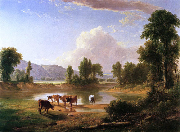  Asher Brown Durand View of Esopus Creek, Ulster County, New York - Canvas Art Print