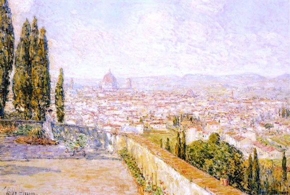  Frederick Childe Hassam View of Florence from San Miniato - Canvas Art Print