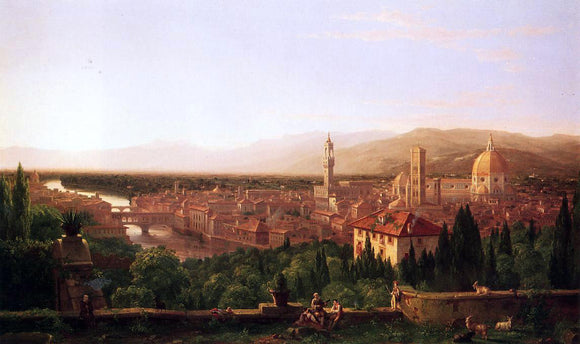  Thomas Cole View of Florence from San Miniato - Canvas Art Print