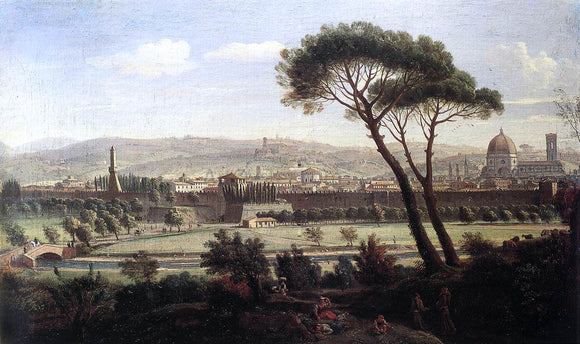  Caspar Andriaans Van Wittel View of Florence from the Via Bolognese - Canvas Art Print