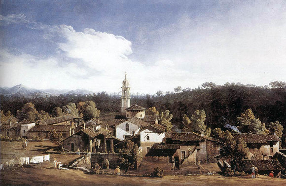  Bernardo Bellotto View of Gazzada near Varese - Canvas Art Print