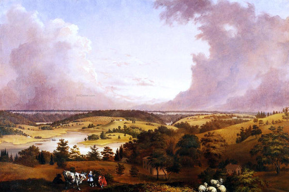  John Ludlow Morton View of Hastings-on-Hudson - Canvas Art Print