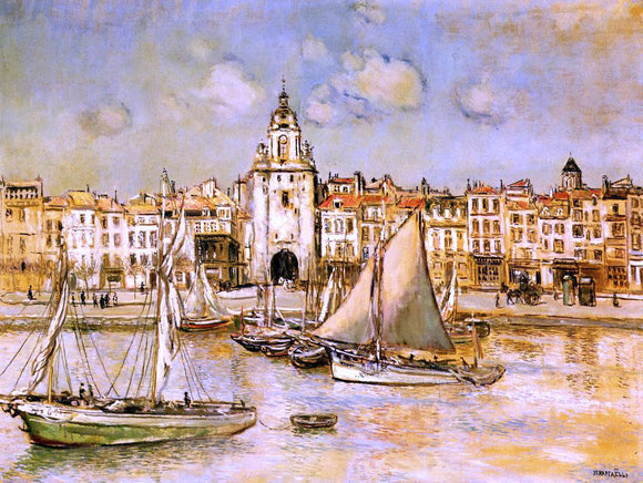  Jean-Francois Raffaelli View of La Rochelle - Canvas Art Print