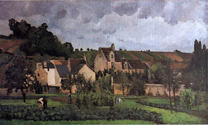 Camille Pissarro View of l'Heritage at Pontoise - Canvas Art Print