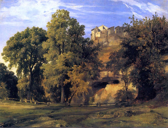  Jacques-Raymond Brascassat View of Marino, Morning - Canvas Art Print