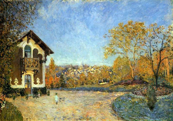  Alfred Sisley View of Marly-le-Roi from House at Coeur-Colant - Canvas Art Print