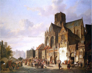  Cornelis Springer View of Montelspran - Canvas Art Print