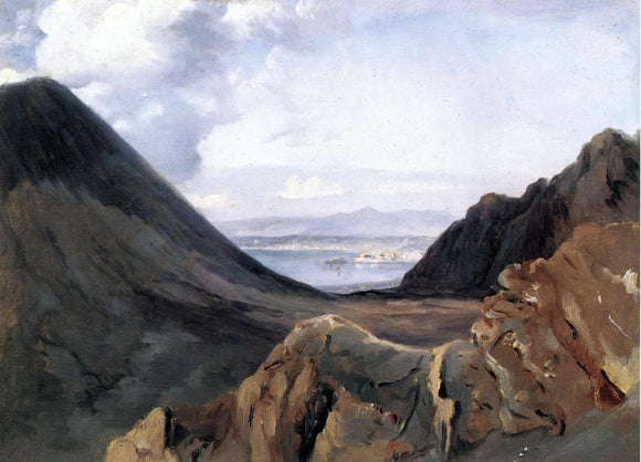  Achille-Etna Michallon View of Naples from Vesuvius - Canvas Art Print
