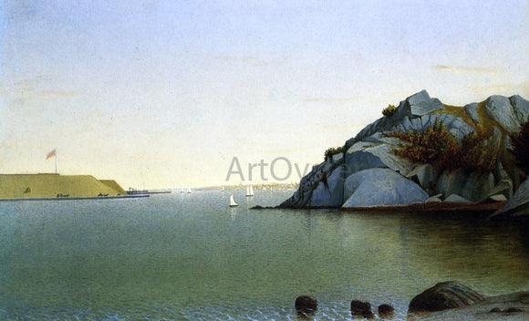  James Augustus Suydam View of Newport Harbor - Canvas Art Print