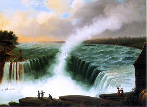  Nicolino Calyo View of Niagara Falls - Canvas Art Print