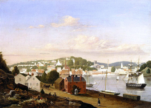  Fitz Hugh Lane View of Norwich, Connecticut - Canvas Art Print