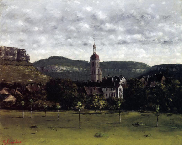  Gustave Courbet View of Ornans and Its Church Steeple - Canvas Art Print