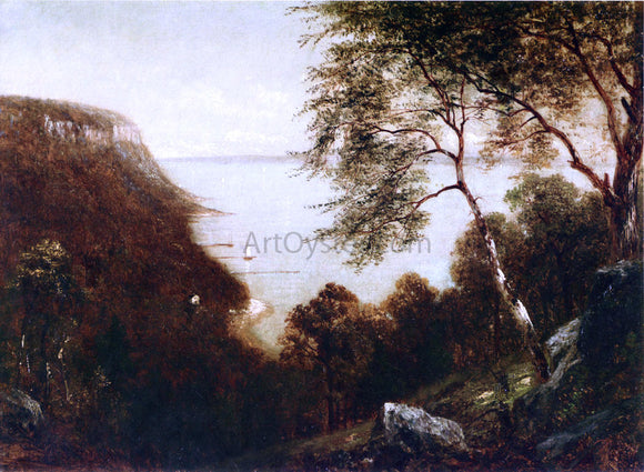  David Johnson View of Palisades, Hudson River - Canvas Art Print