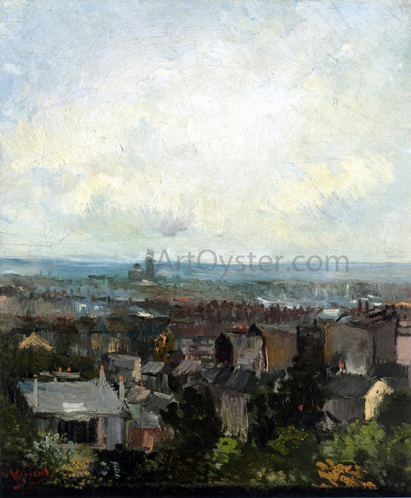  Vincent Van Gogh View of Paris from near Montmartre - Canvas Art Print
