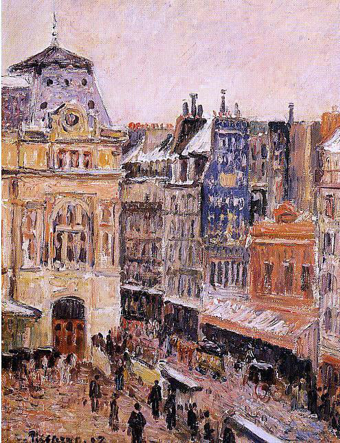  Camille Pissarro View of Paris, Rue d'Amsterdam - Canvas Art Print