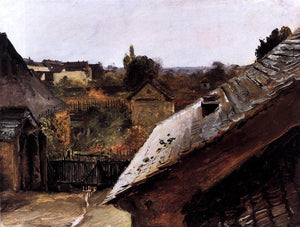  Carl Blechen View of Rooftops and Gardens - Canvas Art Print