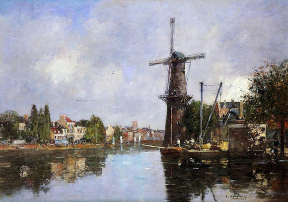  Eugene-Louis Boudin View of Rotterdam - Canvas Art Print