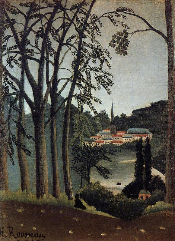  Henri Rousseau View of Saint Cloud - Canvas Art Print