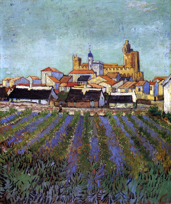  Vincent Van Gogh View of Saintes-Maries - Canvas Art Print
