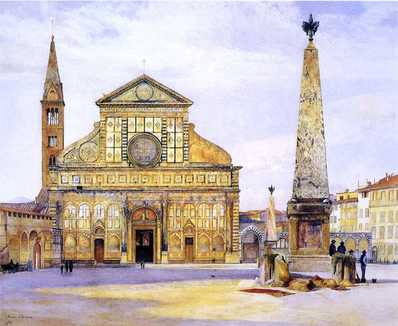  Henry Roderick Newman A View of Santa Maria Novella - Canvas Art Print