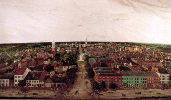  Joseph Firmin Cerveau View of Savannah - Canvas Art Print