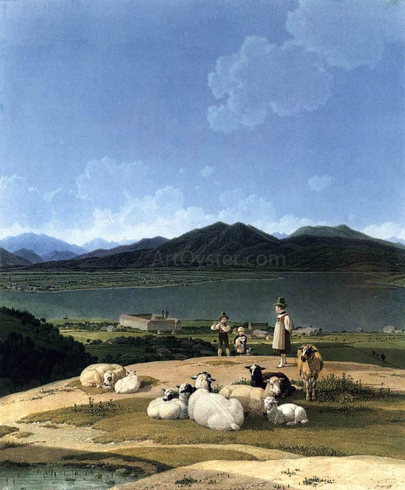  Wilhelm Von Kobell View of Tegernsee - Canvas Art Print