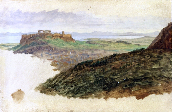  Frederic Edwin Church View of the Acropolis, Athens - Canvas Art Print