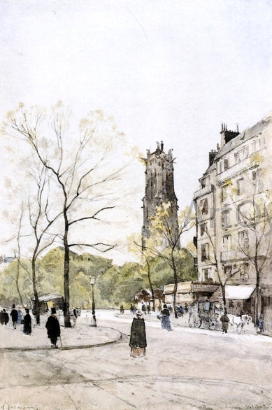  Henri Harpignies View of the Avenue Victoria - Canvas Art Print