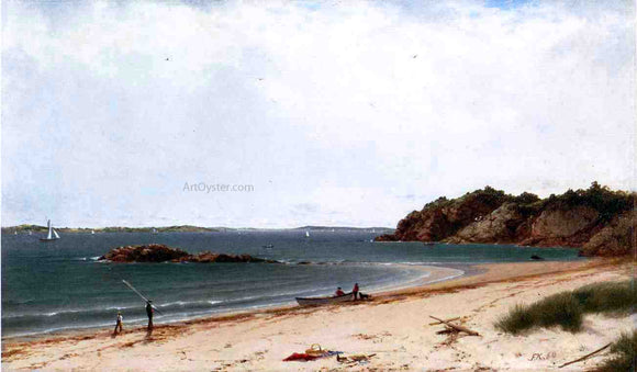  John Frederick Kensett View of the Beach at Beverly, Massachusetts - Canvas Art Print