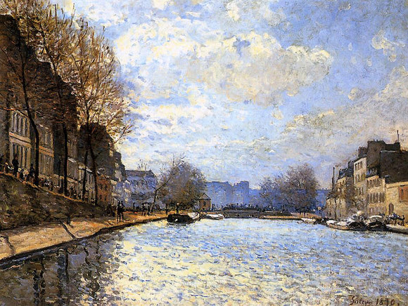  Alfred Sisley View of the Canal St. Martin - Canvas Art Print