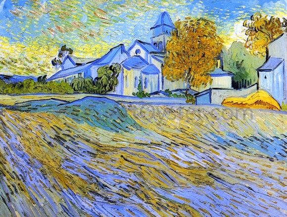  Vincent Van Gogh View of the Church of Saint-Paul-de-Mausole - Canvas Art Print