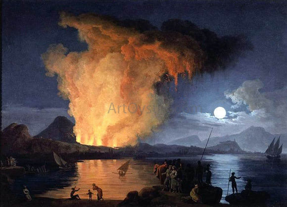  Pierre-Jacques Volaire View of the Eruption of Mount Vesuvius - Canvas Art Print