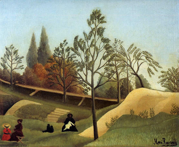  Henri Rousseau A View of the Fortifications - Canvas Art Print