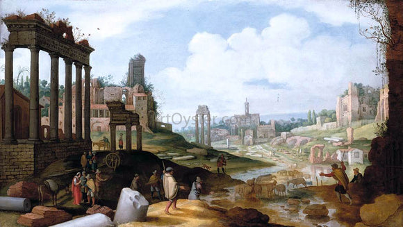  The Younger Willem Van  Nieulandt View of the Forum Romanum - Canvas Art Print