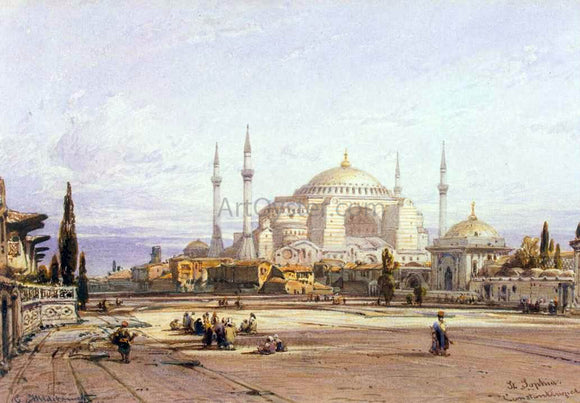  Eduard Hildebrandt View of the Hagia Sophia in Constantinople - Canvas Art Print