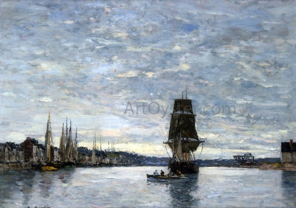  Eugene-Louis Boudin View of the Harbor at Trouville - Canvas Art Print