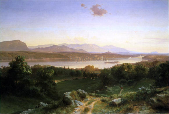  Johann Hermann Carmiencke View of The Hudson from Hyde Park - Canvas Art Print
