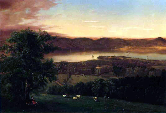  Jr. Robert Havell View of the Hudson from Sing-Sing, New York - Canvas Art Print