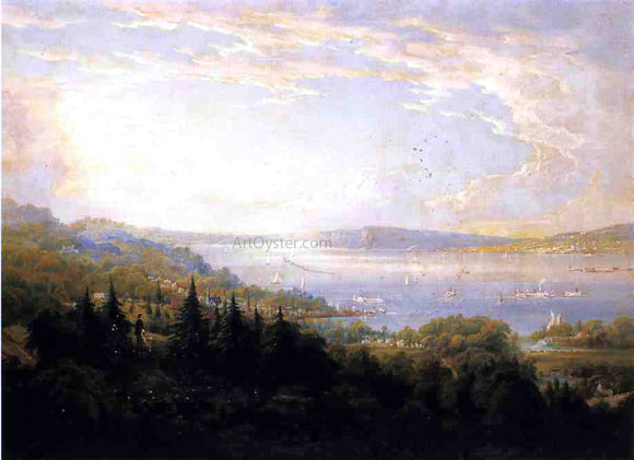  Jr. Robert Havell View of the Hudson River at Haverstraw Bay - Canvas Art Print