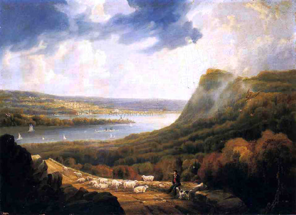  Jr. Robert Havell View of the Hudson River near West Point - Canvas Art Print