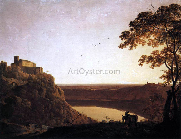 Joseph Wright View of the Lake of Nemi - Canvas Art Print